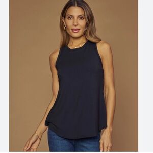 SHEBIRD The Freedom Racerback Bra Tank with Built-in Support Navy Blue 8/XXL